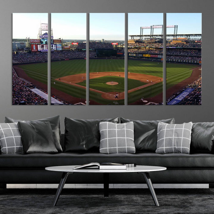 Coors Field Colorado Rockies Stadium Wall Art Canvas Print