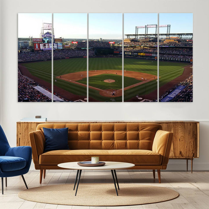 Coors Field Colorado Rockies Stadium Wall Art Canvas Print