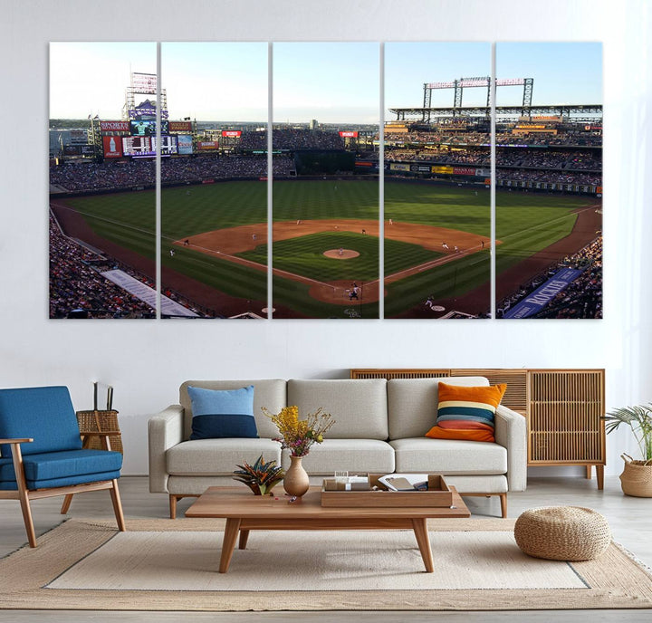 Coors Field Colorado Rockies Stadium Wall Art Canvas Print