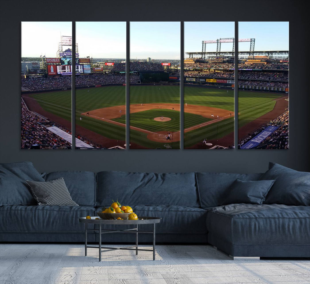 Coors Field Colorado Rockies Stadium Wall Art Canvas Print