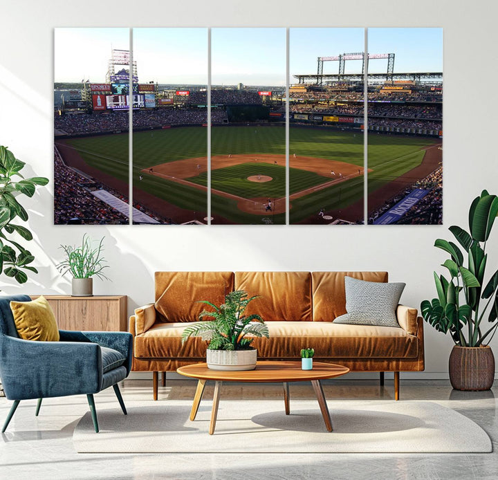 Coors Field Colorado Rockies Stadium Wall Art Canvas Print