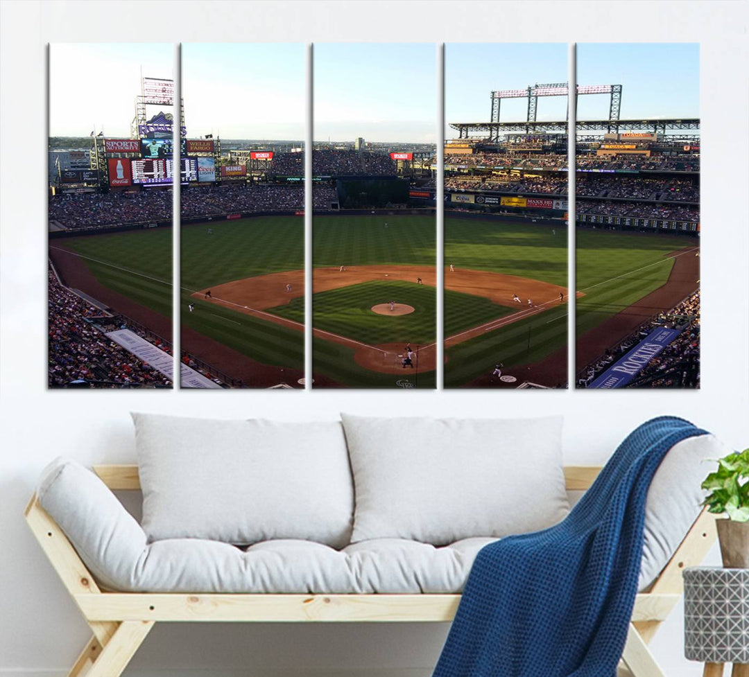 Coors Field Colorado Rockies Stadium Wall Art Canvas Print