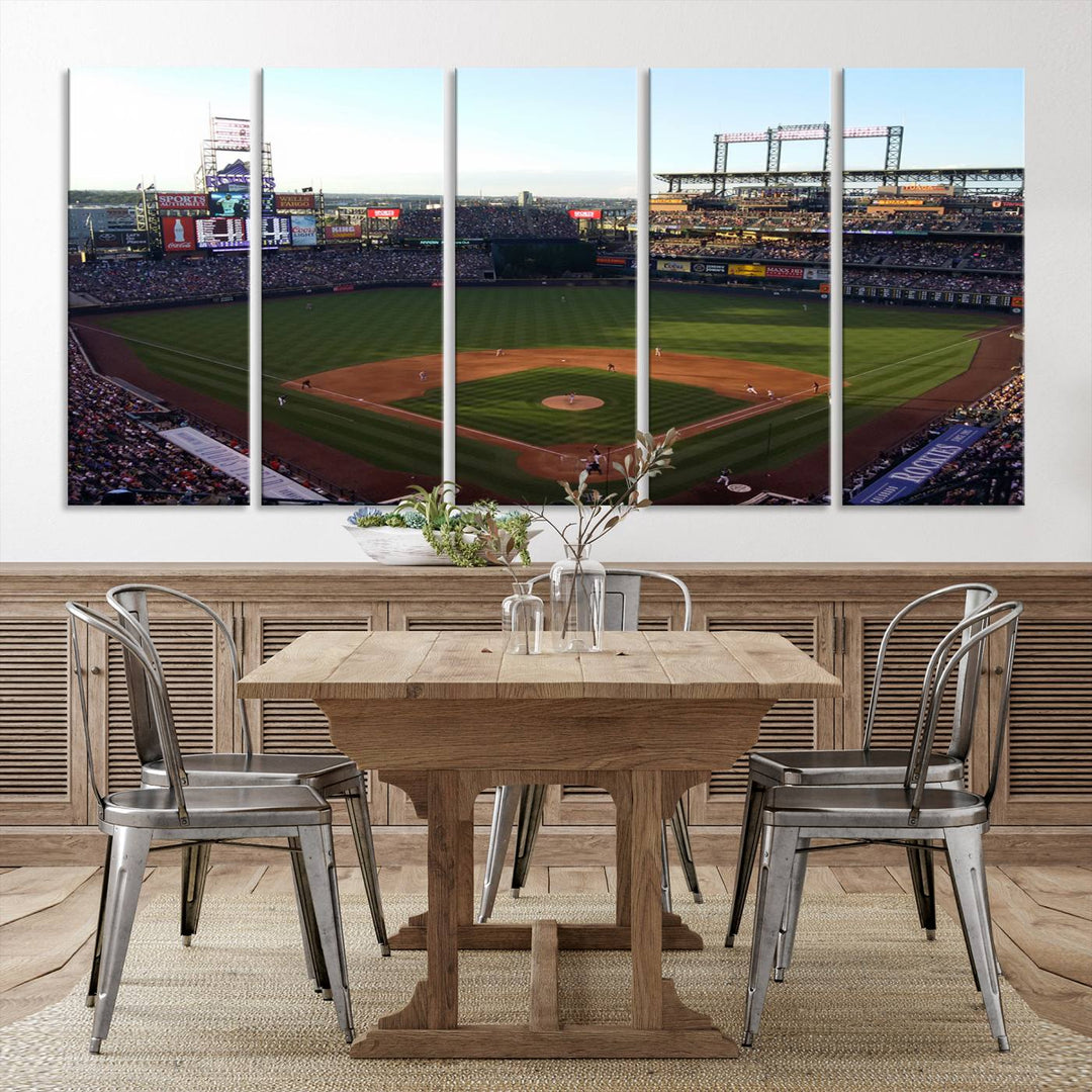 Coors Field Colorado Rockies Stadium Wall Art Canvas Print