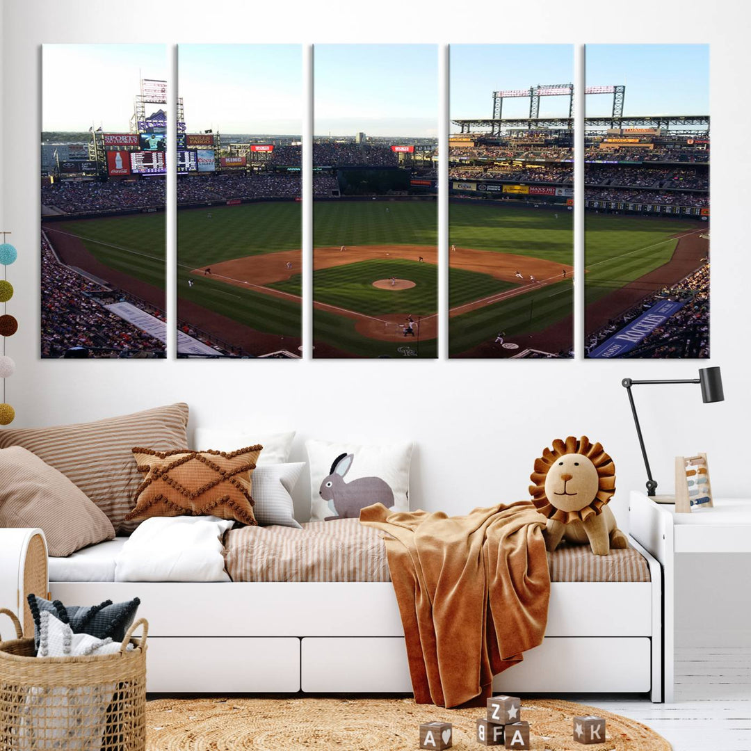 Coors Field Colorado Rockies Stadium Wall Art Canvas Print