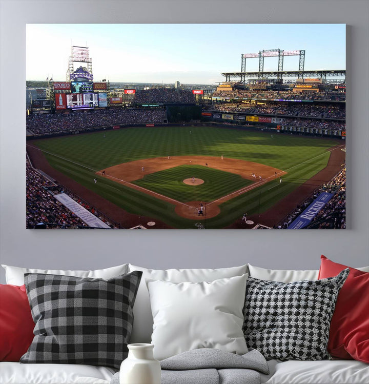 Coors Field Colorado Rockies Stadium Wall Art Canvas Print