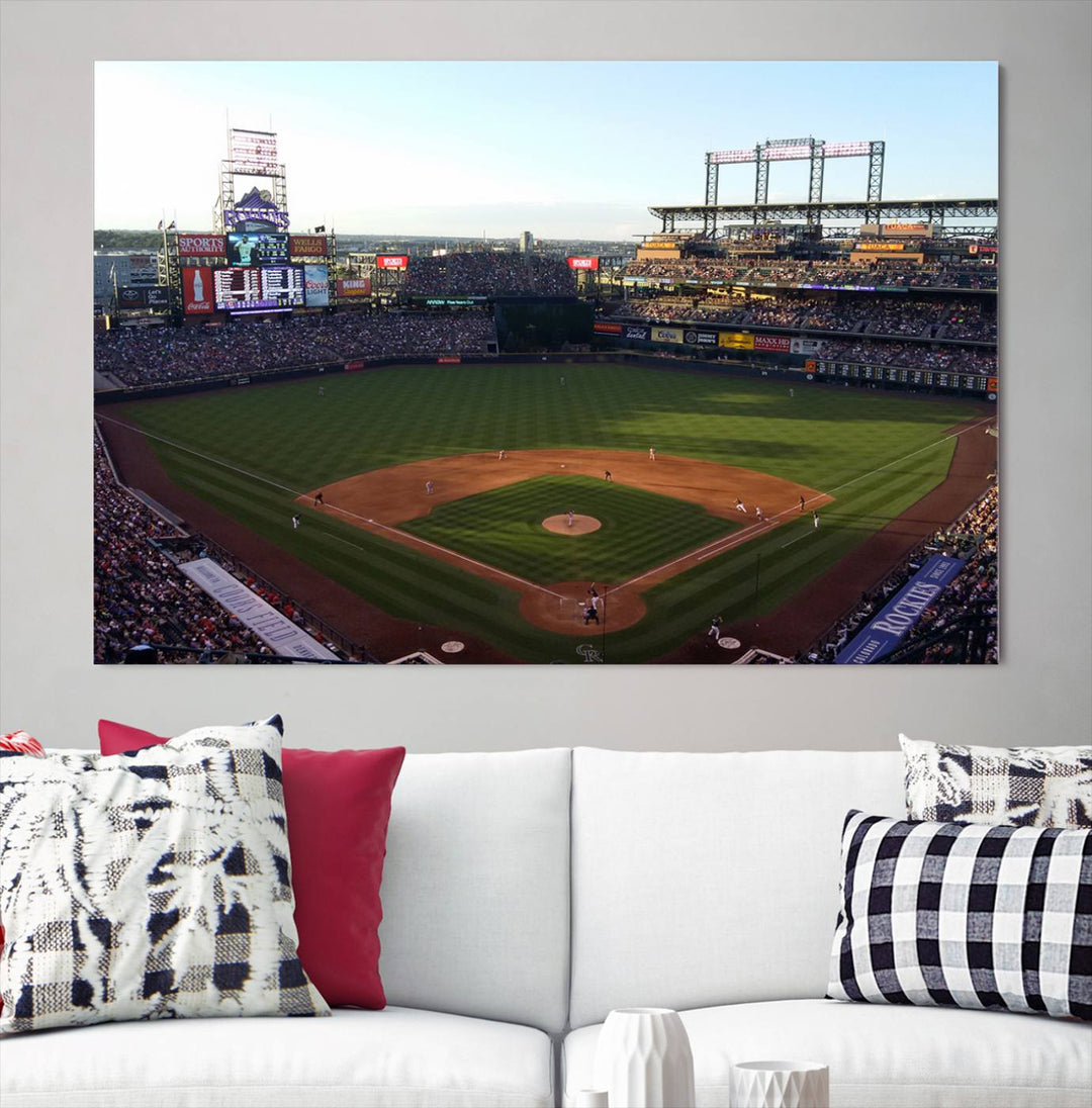 Coors Field Colorado Rockies Stadium Wall Art Canvas Print