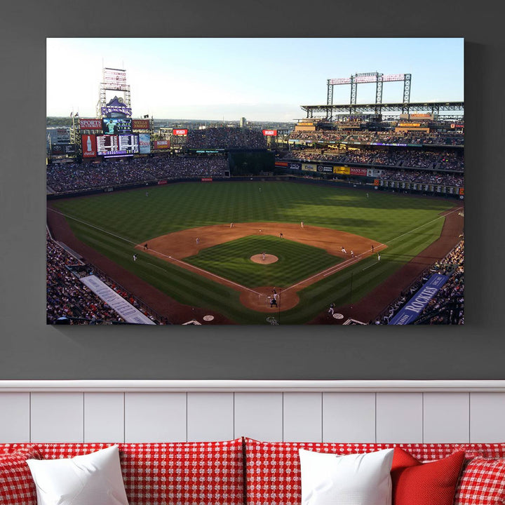 Coors Field Colorado Rockies Stadium Wall Art Canvas Print