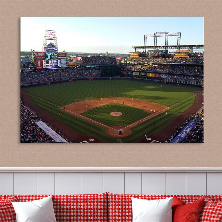 Coors Field Colorado Rockies Stadium Wall Art Canvas Print