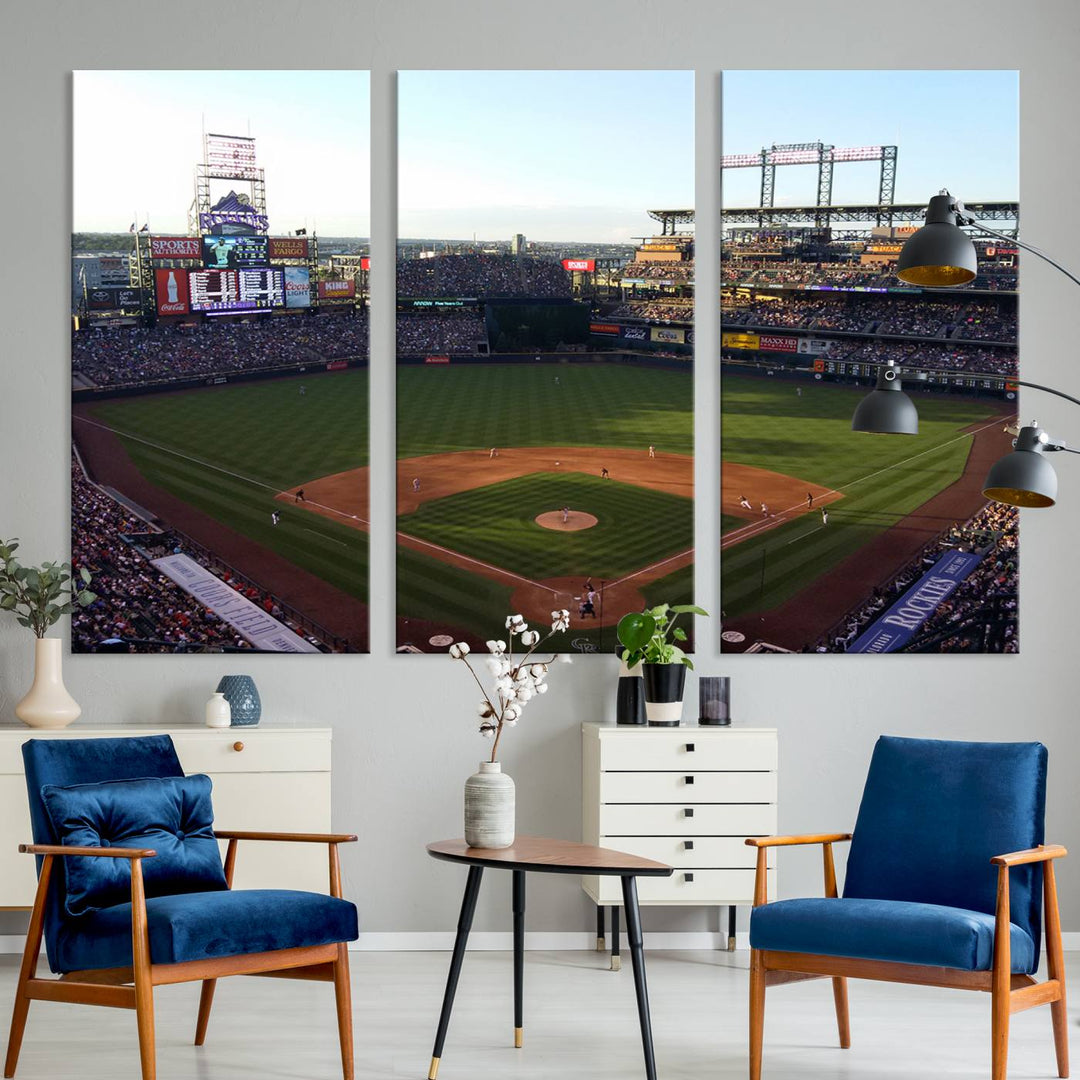 Coors Field Colorado Rockies Stadium Wall Art Canvas Print