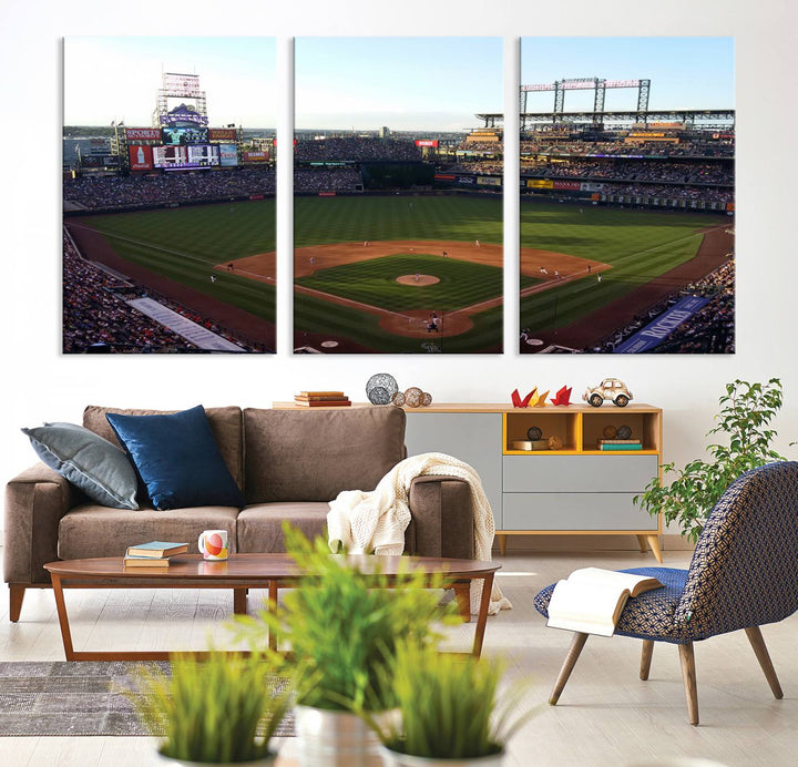 Coors Field Colorado Rockies Stadium Wall Art Canvas Print