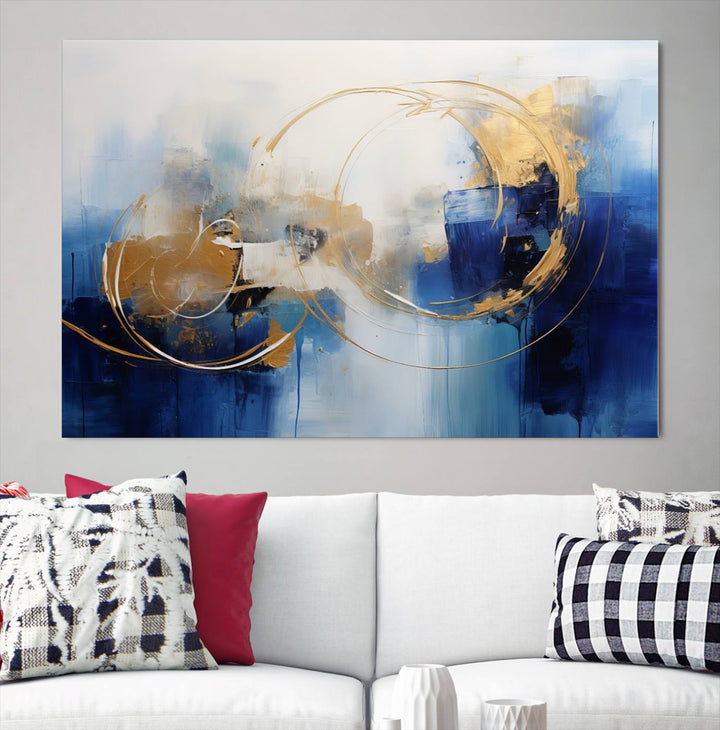 Cow Bighorn Wall Art Canvas Print, Longhorn Texas Large Cow Animal Canvas Print