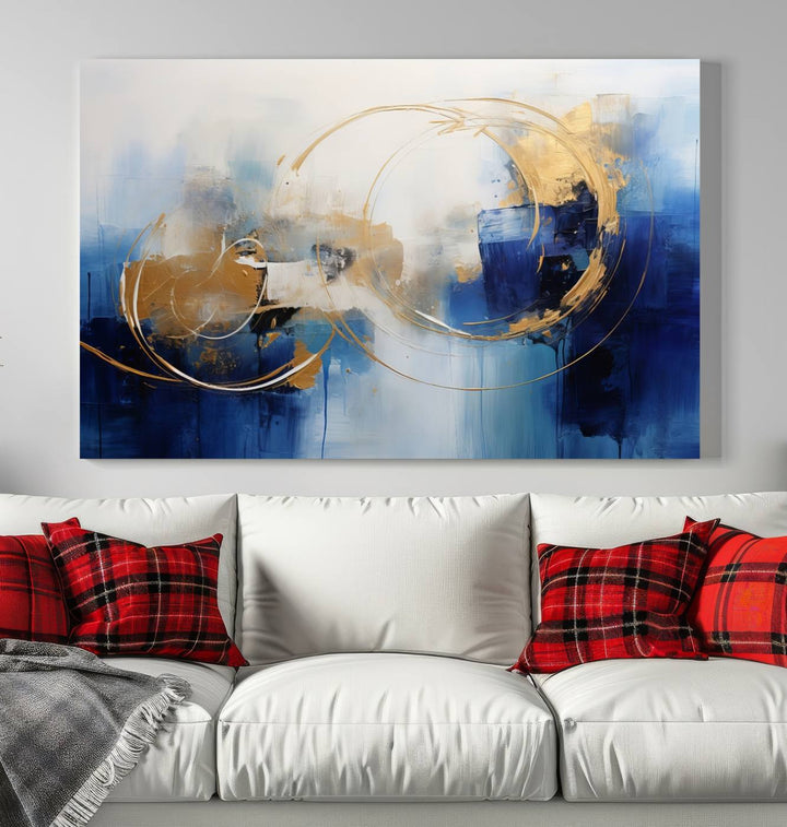 Cow Bighorn Wall Art Canvas Print, Longhorn Texas Large Cow Animal Canvas Print