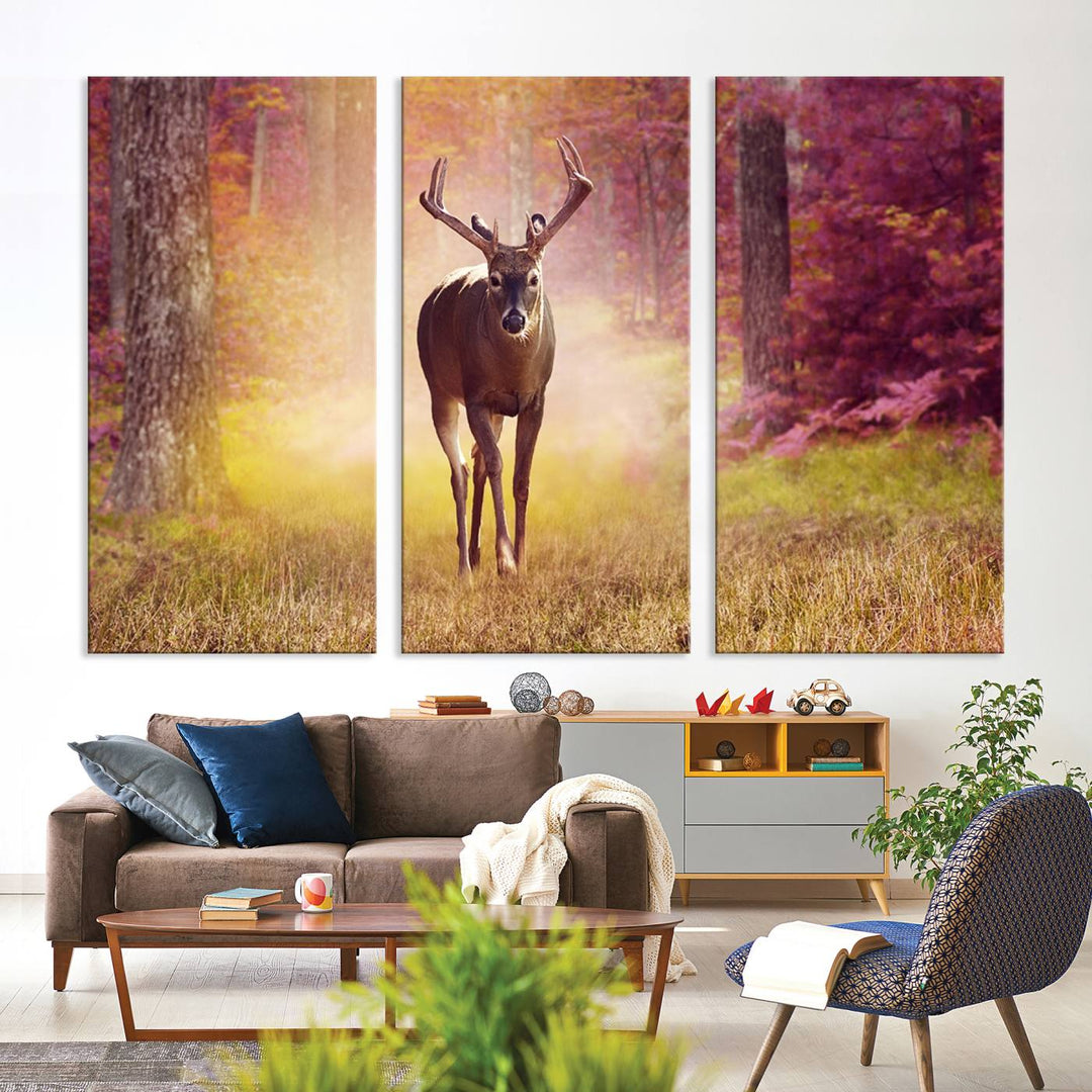 Deer in Forest Wall Art