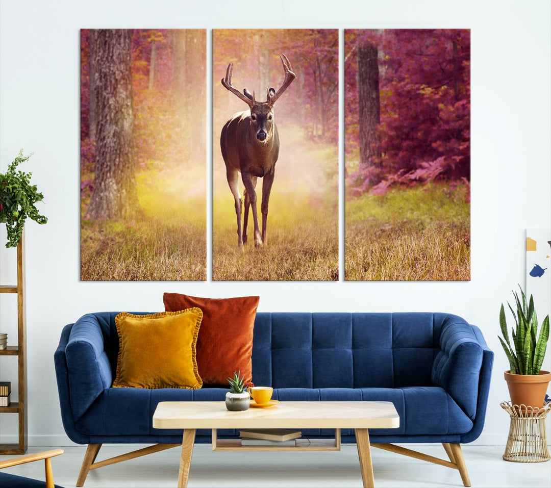 Deer in Forest Wall Art