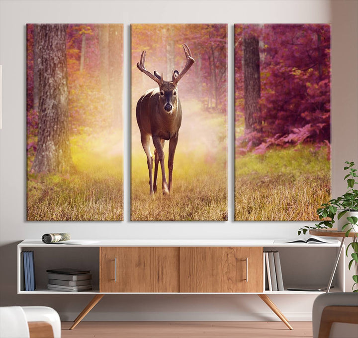 Deer in Forest Wall Art