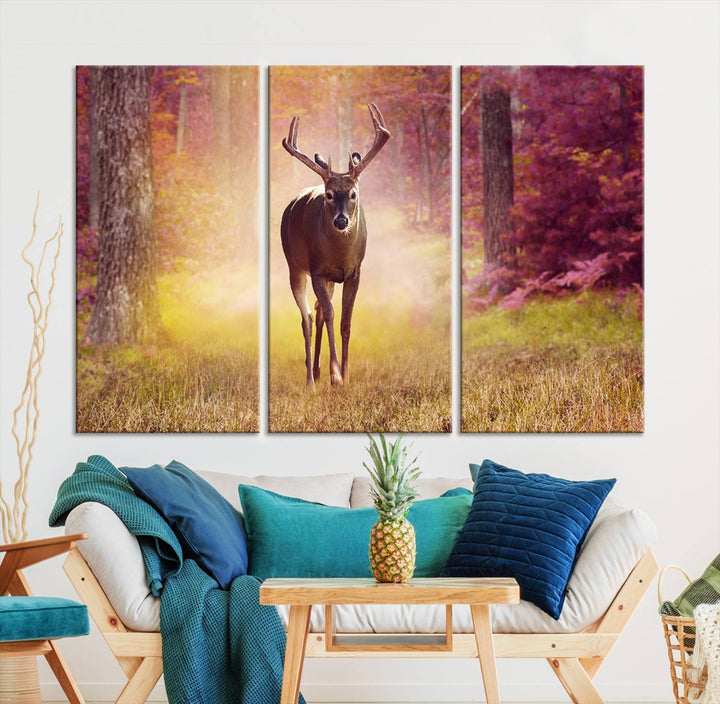 Deer in Forest Wall Art