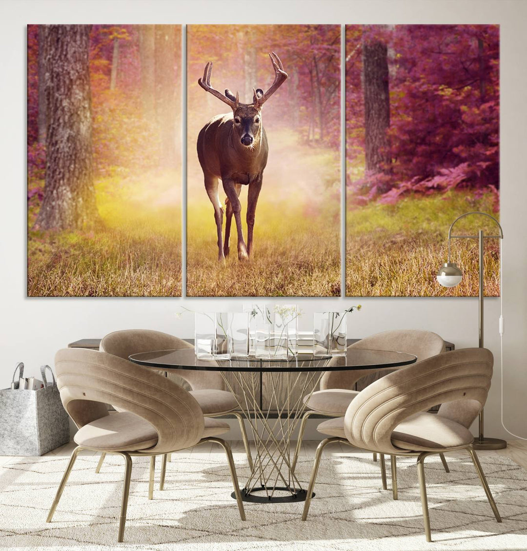 Deer in Forest Wall Art