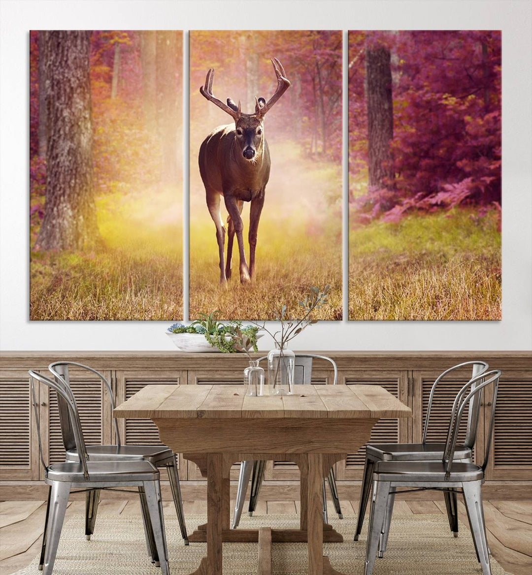 Deer in Forest Wall Art