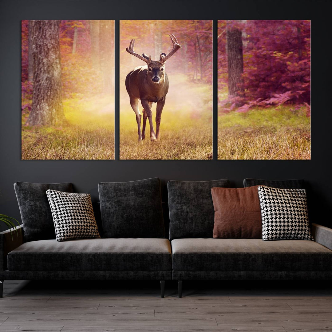 Deer in Forest Wall Art