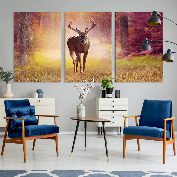 Deer in Forest Wall Art