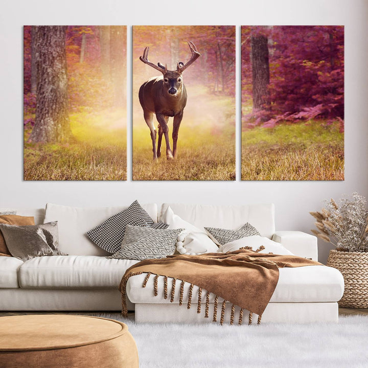 Deer in Forest Wall Art