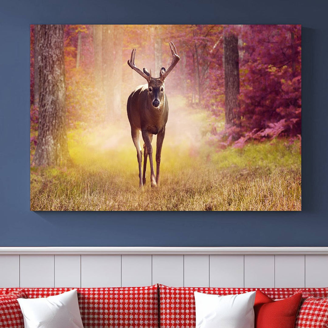 Deer in Forest Wall Art