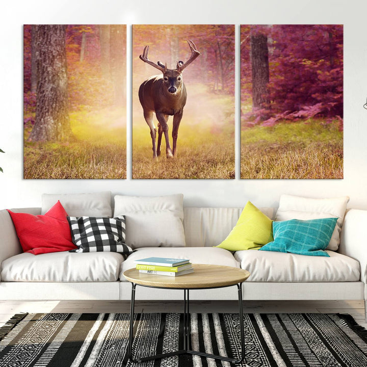 Deer in Forest Wall Art