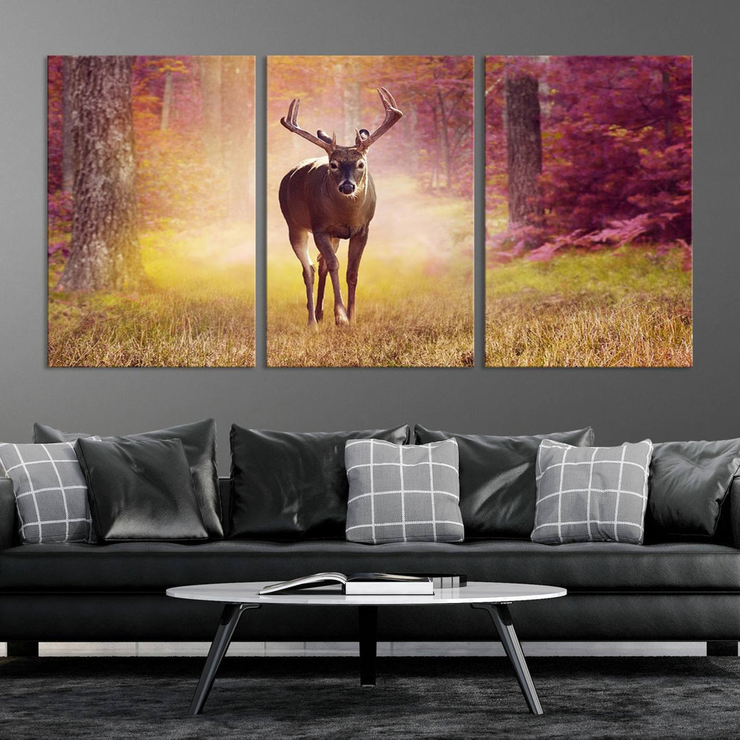 Deer in Forest Wall Art