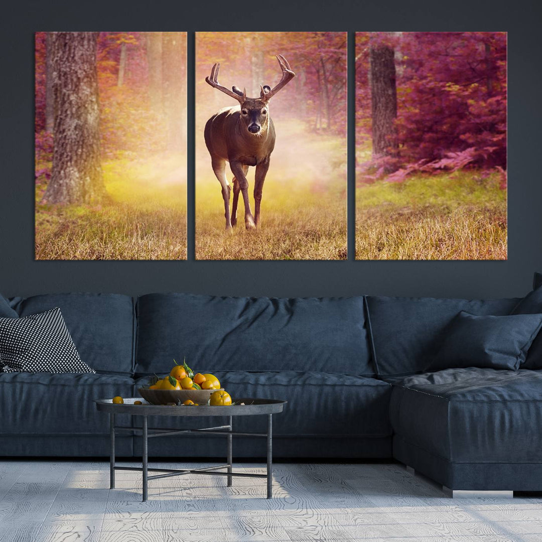 Deer in Forest Wall Art