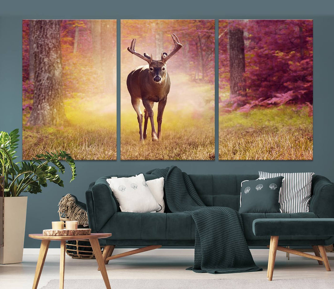 Deer in Forest Wall Art