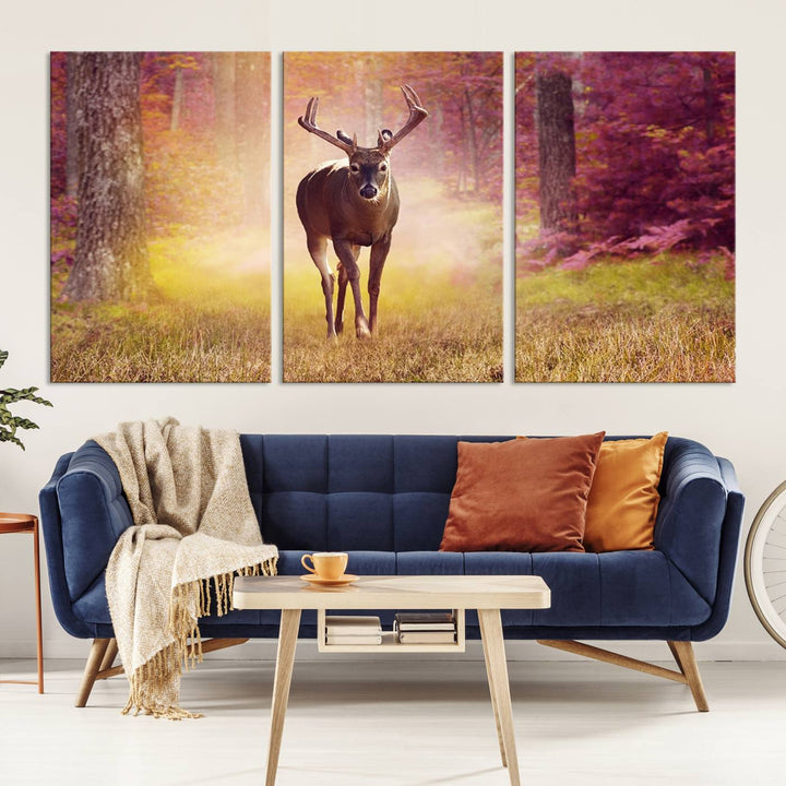 Deer in Forest Wall Art