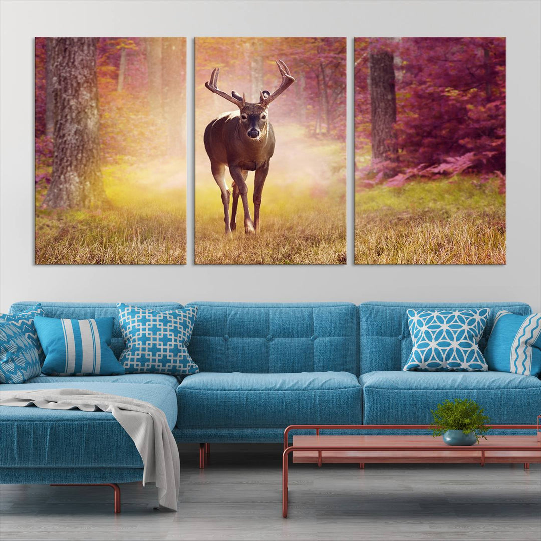 Deer in Forest Wall Art