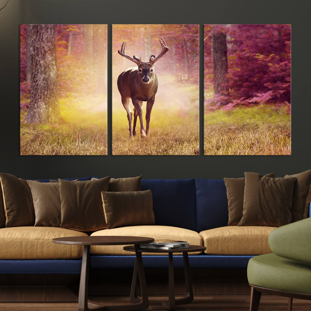 Deer in Forest Wall Art