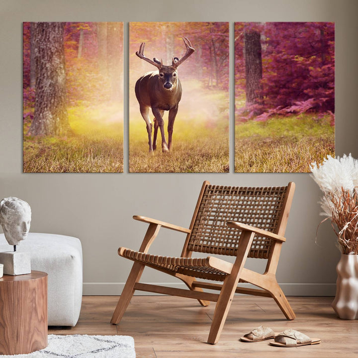 Deer in Forest Wall Art