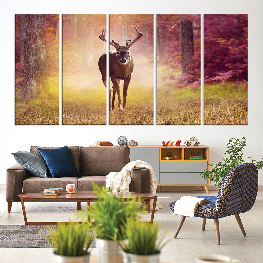 Deer in Forest Wall Art