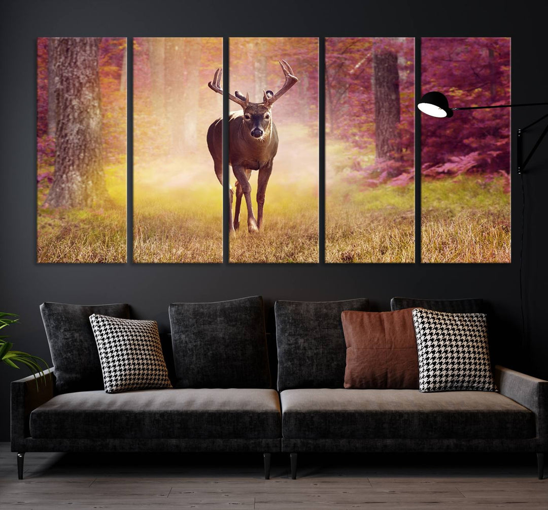 Deer in Forest Wall Art