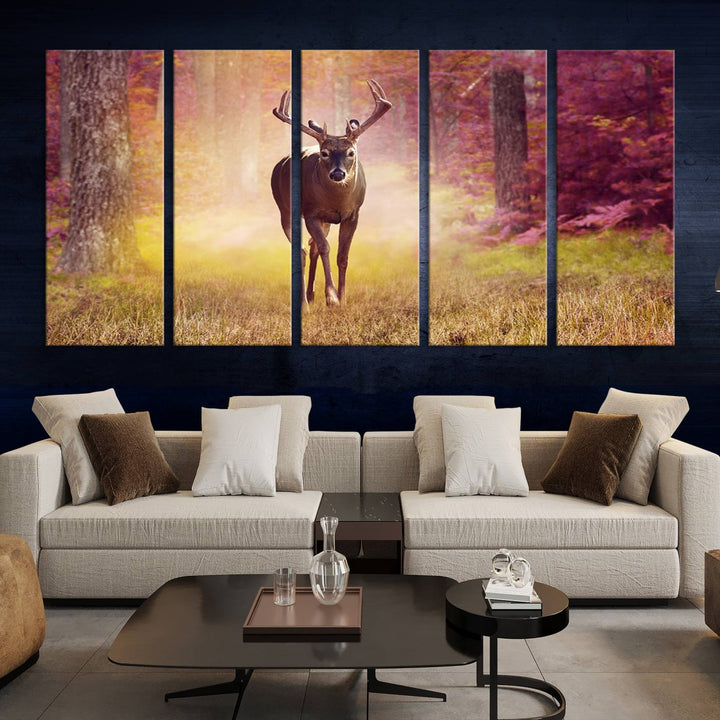 Deer in Forest Wall Art