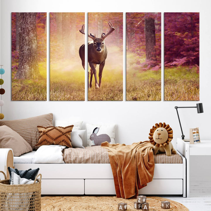 Deer in Forest Wall Art