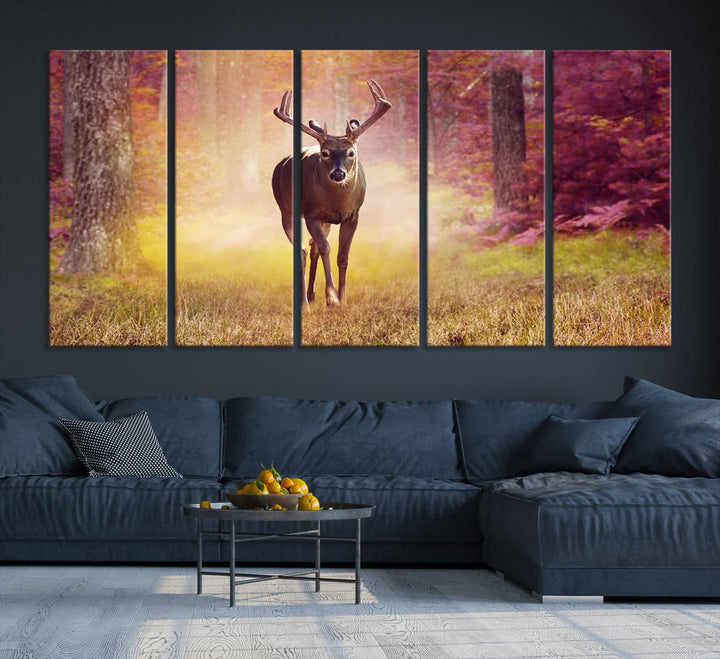 Deer in Forest Wall Art