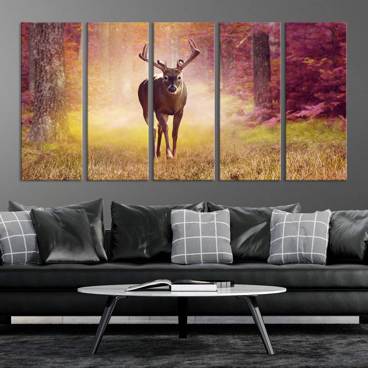 Deer in Forest Wall Art