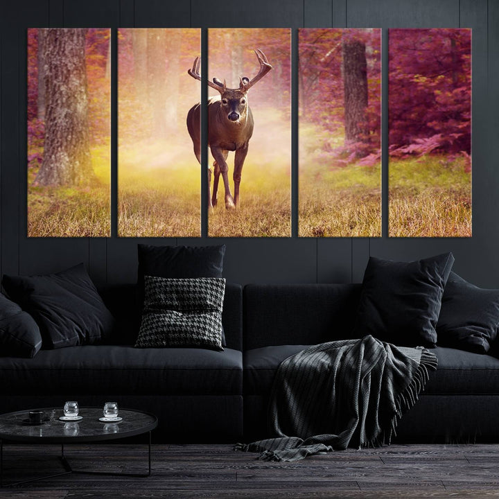 Deer in Forest Wall Art