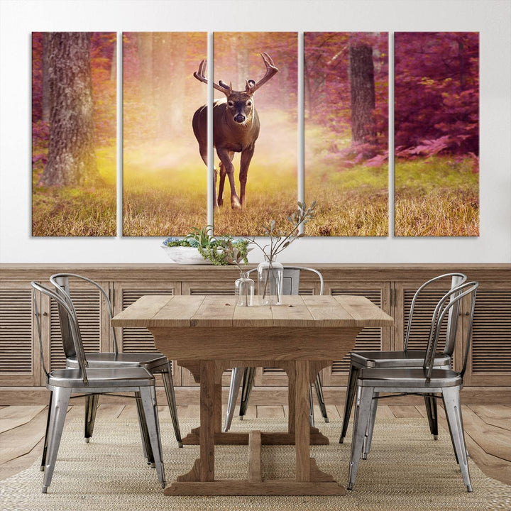 Deer in Forest Wall Art