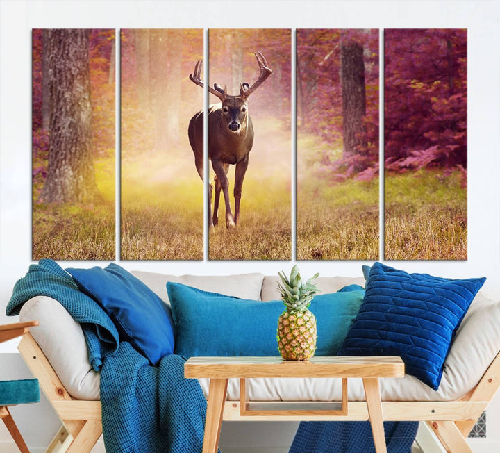 Deer in Forest Wall Art