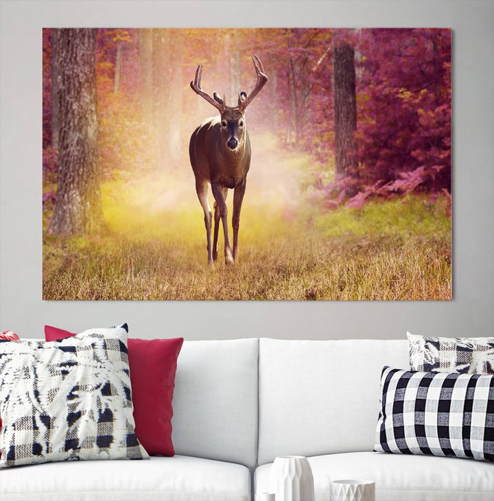 Deer in Forest Wall Art