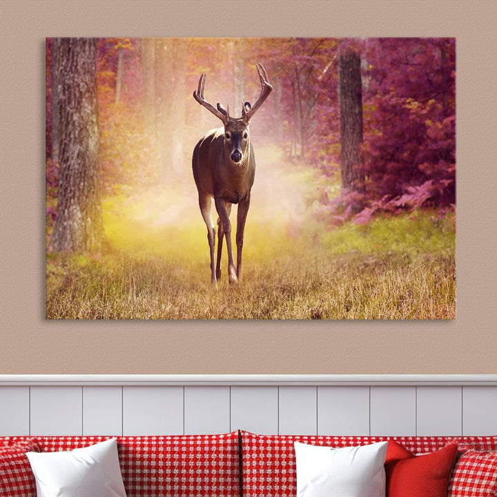 Deer in Forest Wall Art