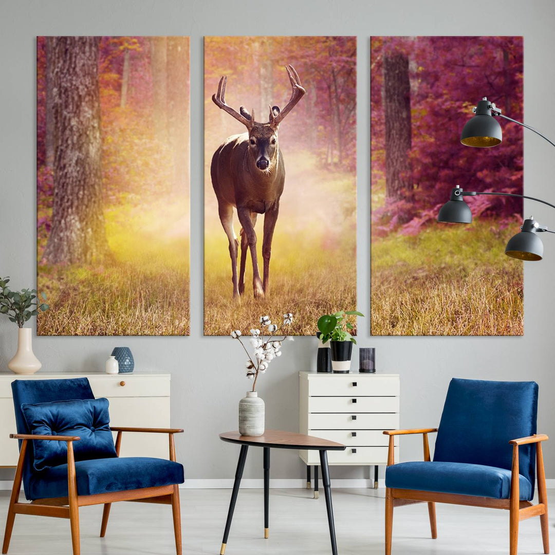 Deer in Forest Wall Art