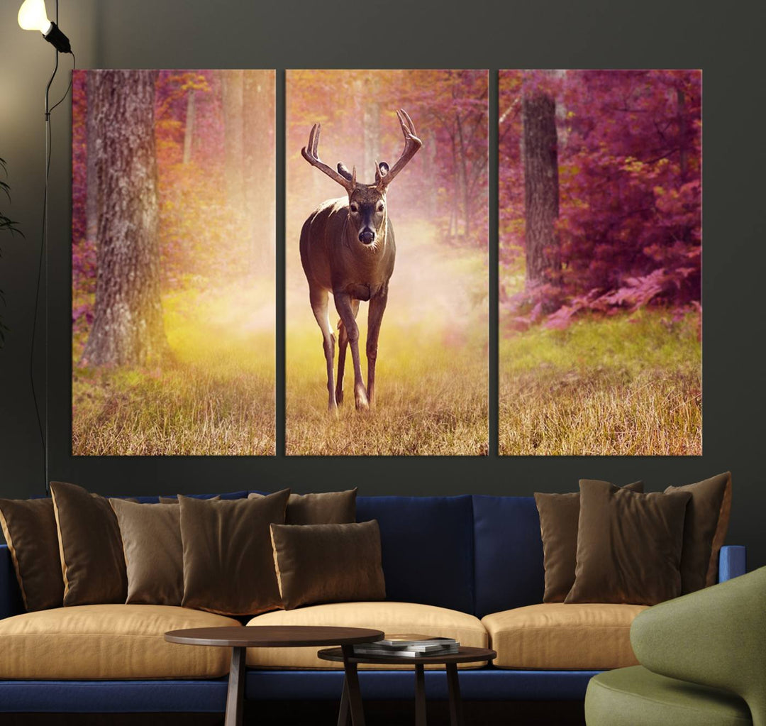 Deer in Forest Wall Art