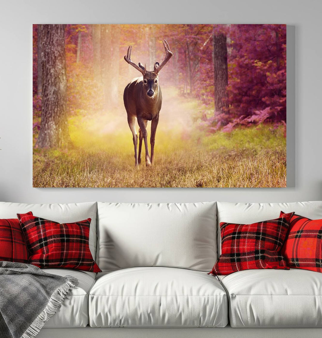 Deer in Forest Wall Art