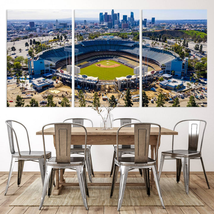 Dodger Stadium Home of the Dodgers Los Angeles Wall Art Canvas Print