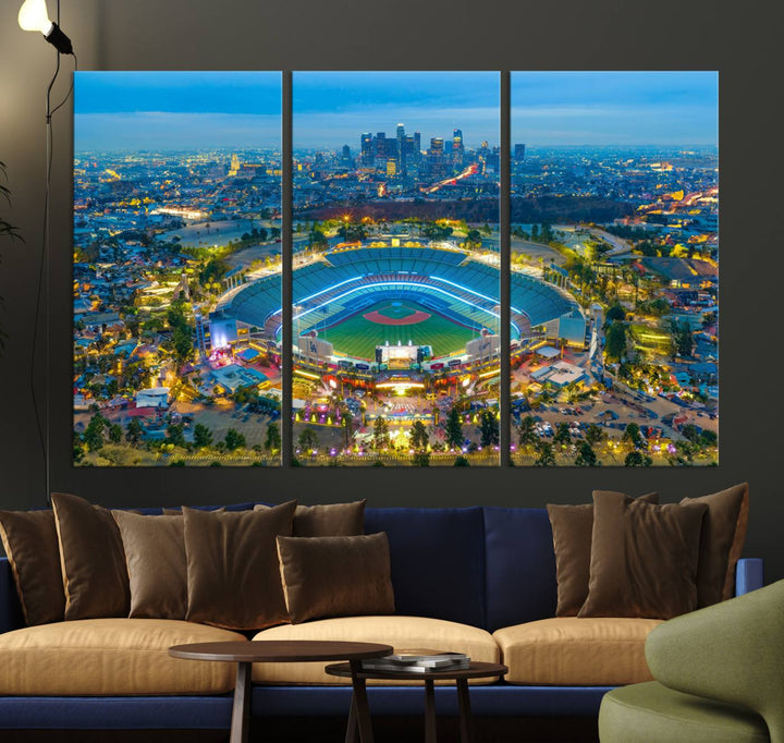 Dodger Stadium Los Angeles Wall Art Canvas Print